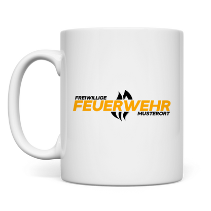 Tasse - Flamme Freiwillige Feuerwehr Gelb [Personalisierbar]