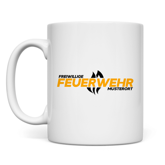 Tasse - Flamme Freiwillige Feuerwehr Gelb [Personalisierbar]
