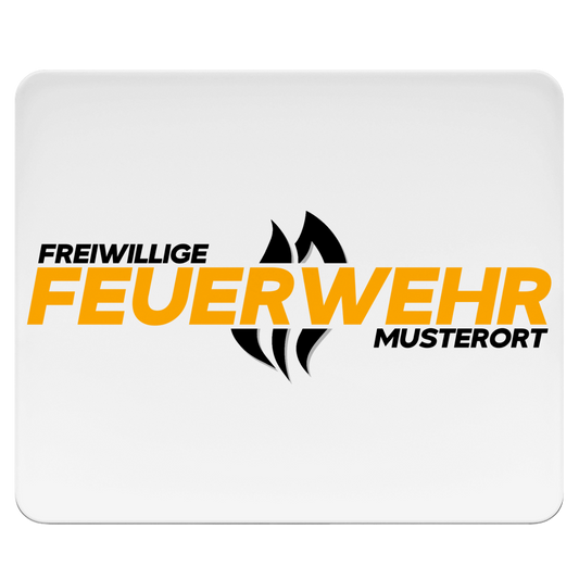 Mousepad - Flamme Freiwillige Feuerwehr Gelb [Personalisierbar]
