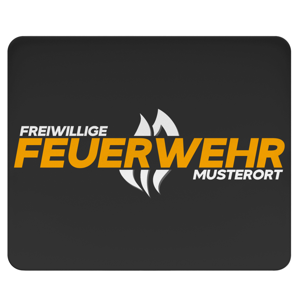 Mousepad - Flamme Freiwillige Feuerwehr Gelb [Personalisierbar]