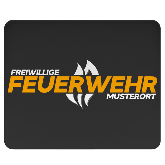 Mousepad - Flamme Freiwillige Feuerwehr Gelb [Personalisierbar]