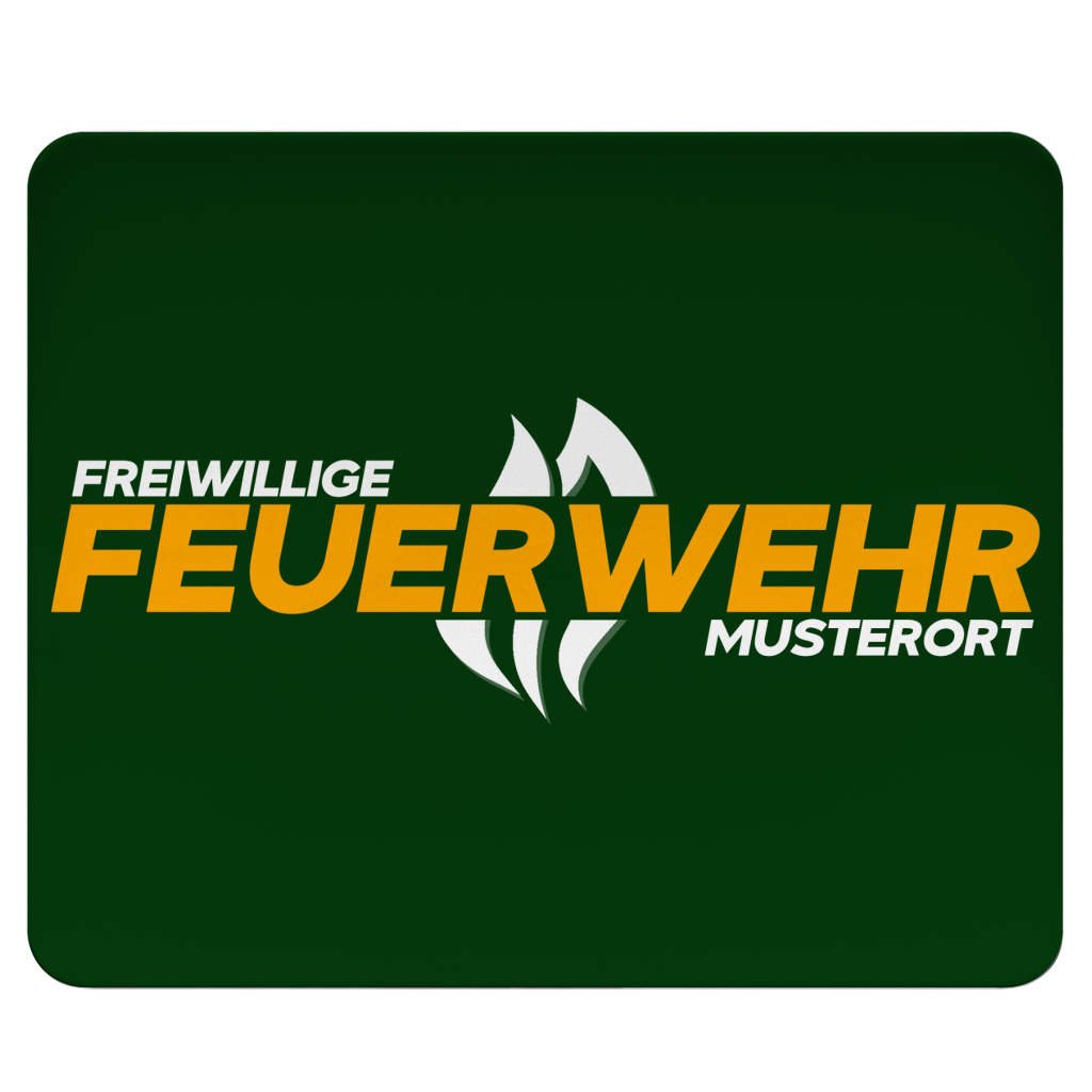 Mousepad - Flamme Freiwillige Feuerwehr Gelb [Personalisierbar]