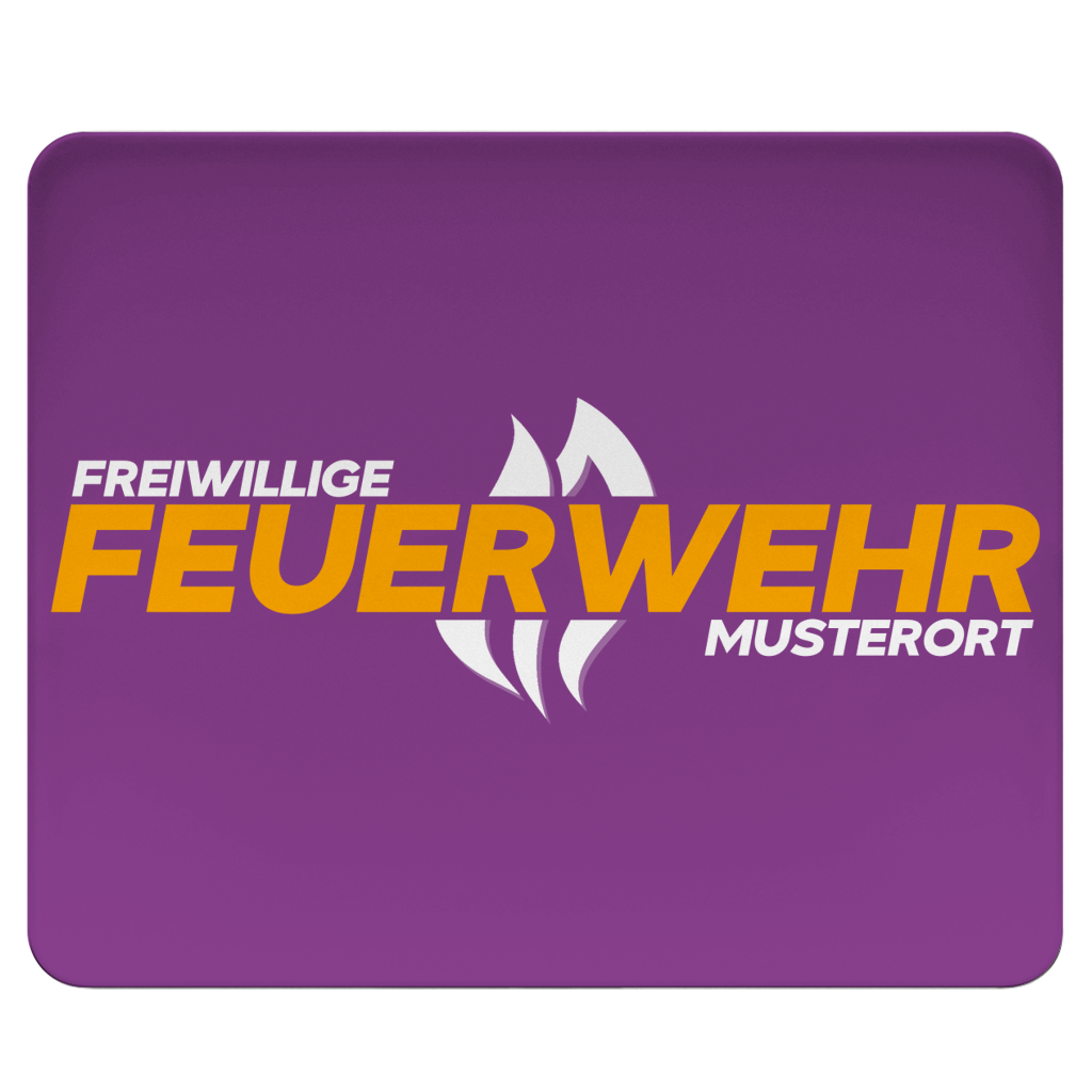 Mousepad - Flamme Freiwillige Feuerwehr Gelb [Personalisierbar]