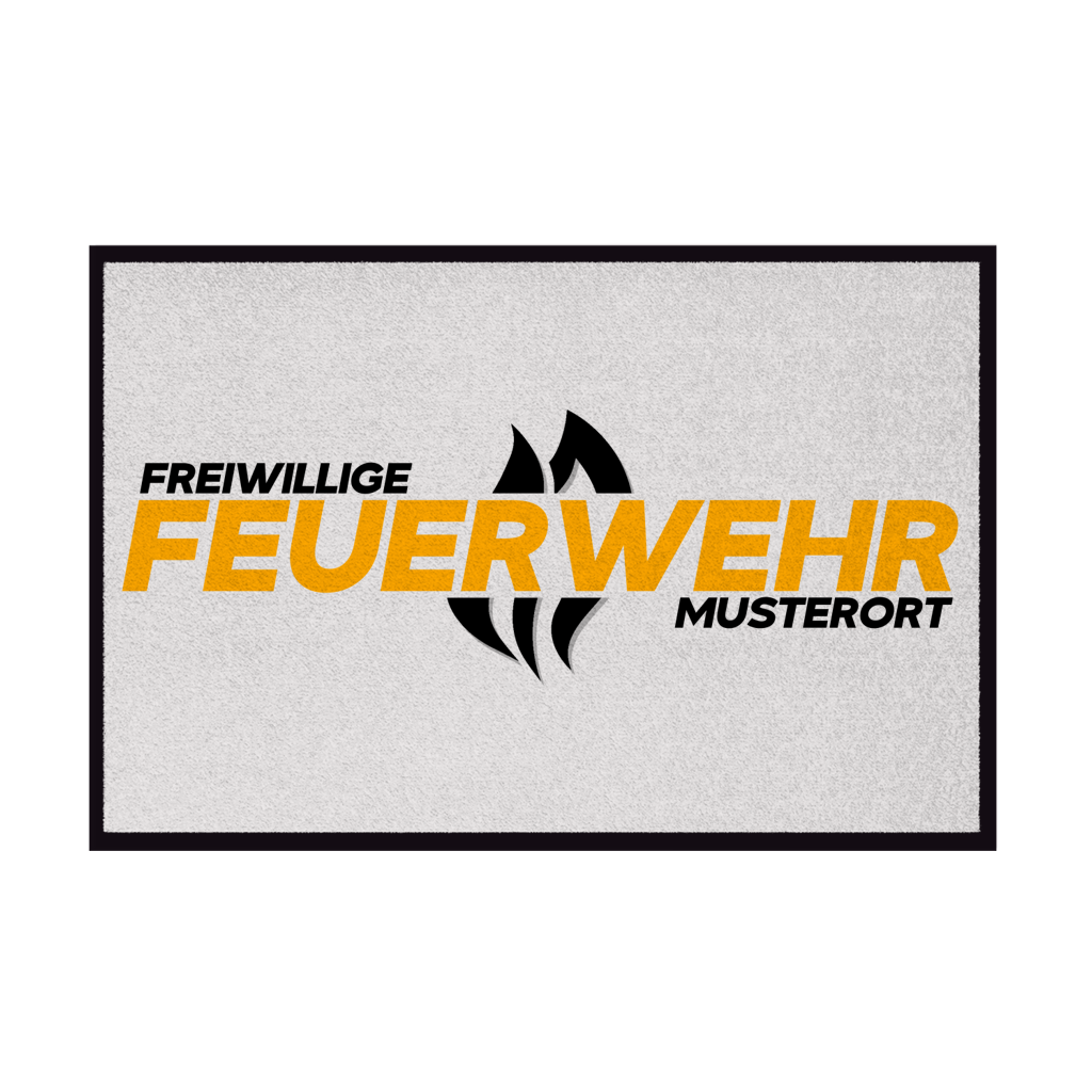 Fußmatte - Flamme Freiwillige Feuerwehr Gelb [Personalisierbar]