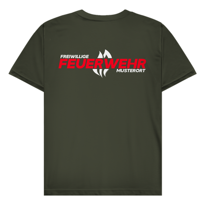 Herren T-Shirt - Flamme Freiwillige Feuerwehr Rot [Personalisierbar]