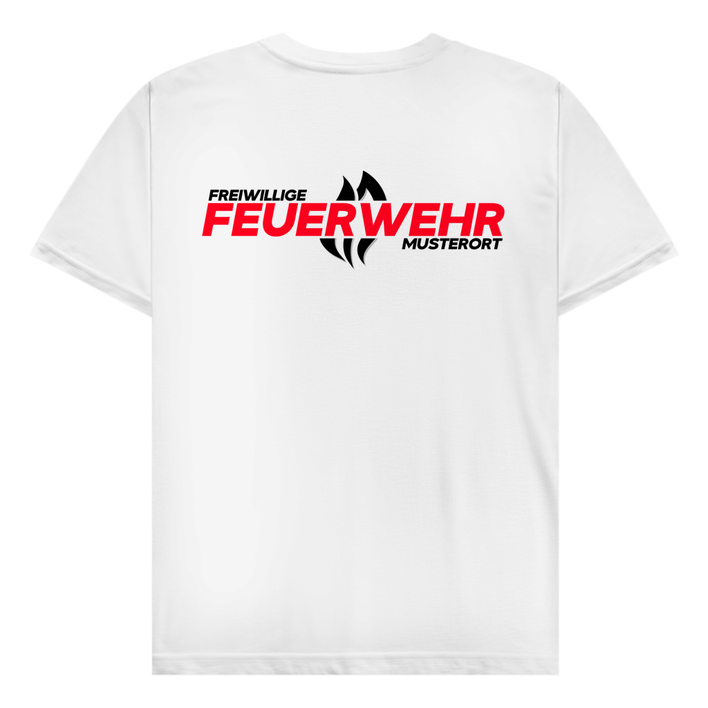 Herren T-Shirt - Flamme Freiwillige Feuerwehr Rot [Personalisierbar]