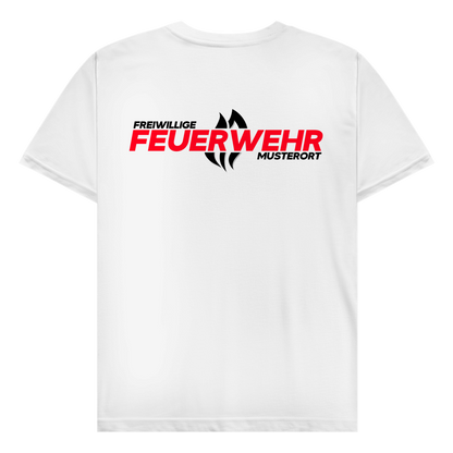 Herren T-Shirt - Flamme Freiwillige Feuerwehr Rot [Personalisierbar]