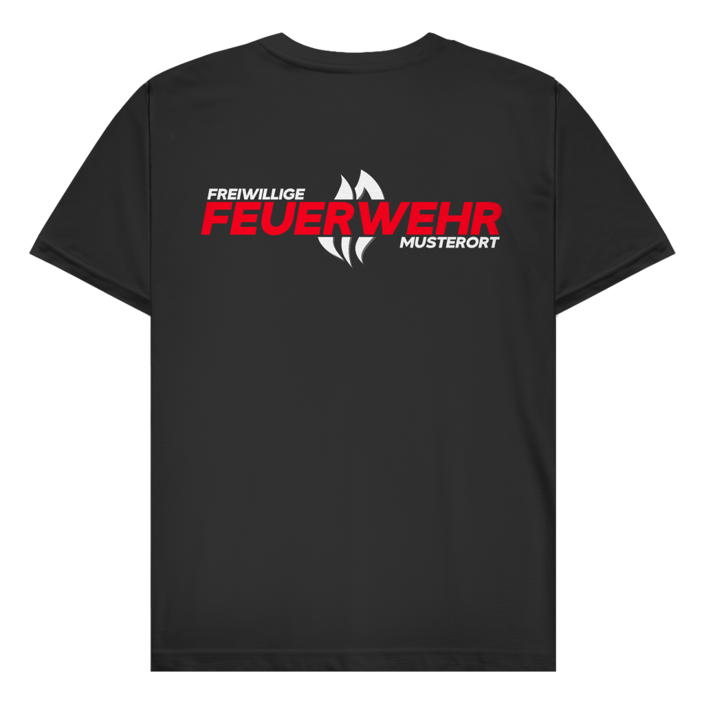 Herren T-Shirt - Flamme Freiwillige Feuerwehr Rot [Personalisierbar]
