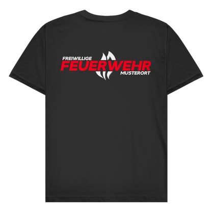 Herren T-Shirt - Flamme Freiwillige Feuerwehr Rot [Personalisierbar]