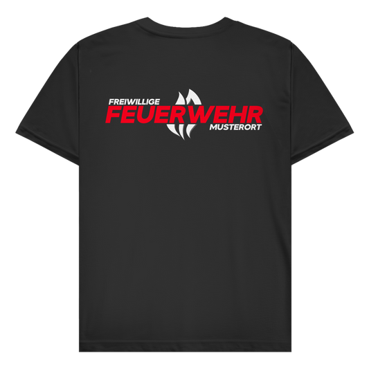 Herren T-Shirt - Flamme Freiwillige Feuerwehr Rot [Personalisierbar]