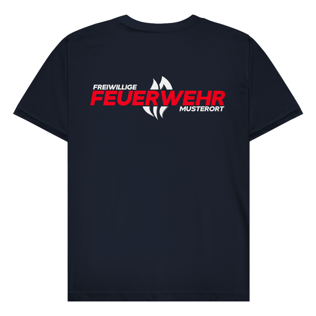 Herren T-Shirt - Flamme Freiwillige Feuerwehr Rot [Personalisierbar]
