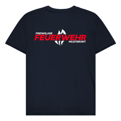 Herren T-Shirt - Flamme Freiwillige Feuerwehr Rot [Personalisierbar]