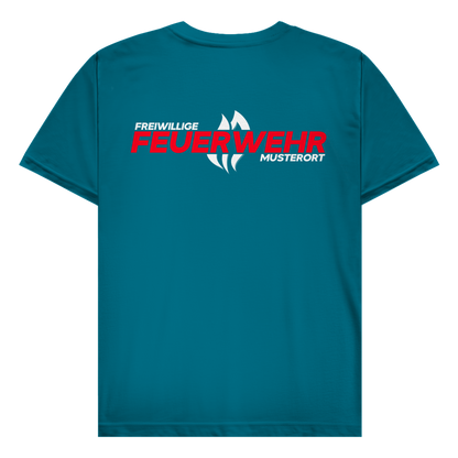 Herren T-Shirt - Flamme Freiwillige Feuerwehr Rot [Personalisierbar]