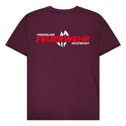 Herren T-Shirt - Flamme Freiwillige Feuerwehr Rot [Personalisierbar]