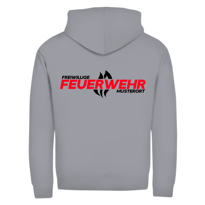 Unisex Zipper Hoodie - Flamme Freiwillige Feuerwehr Rot [Personalisierbar]