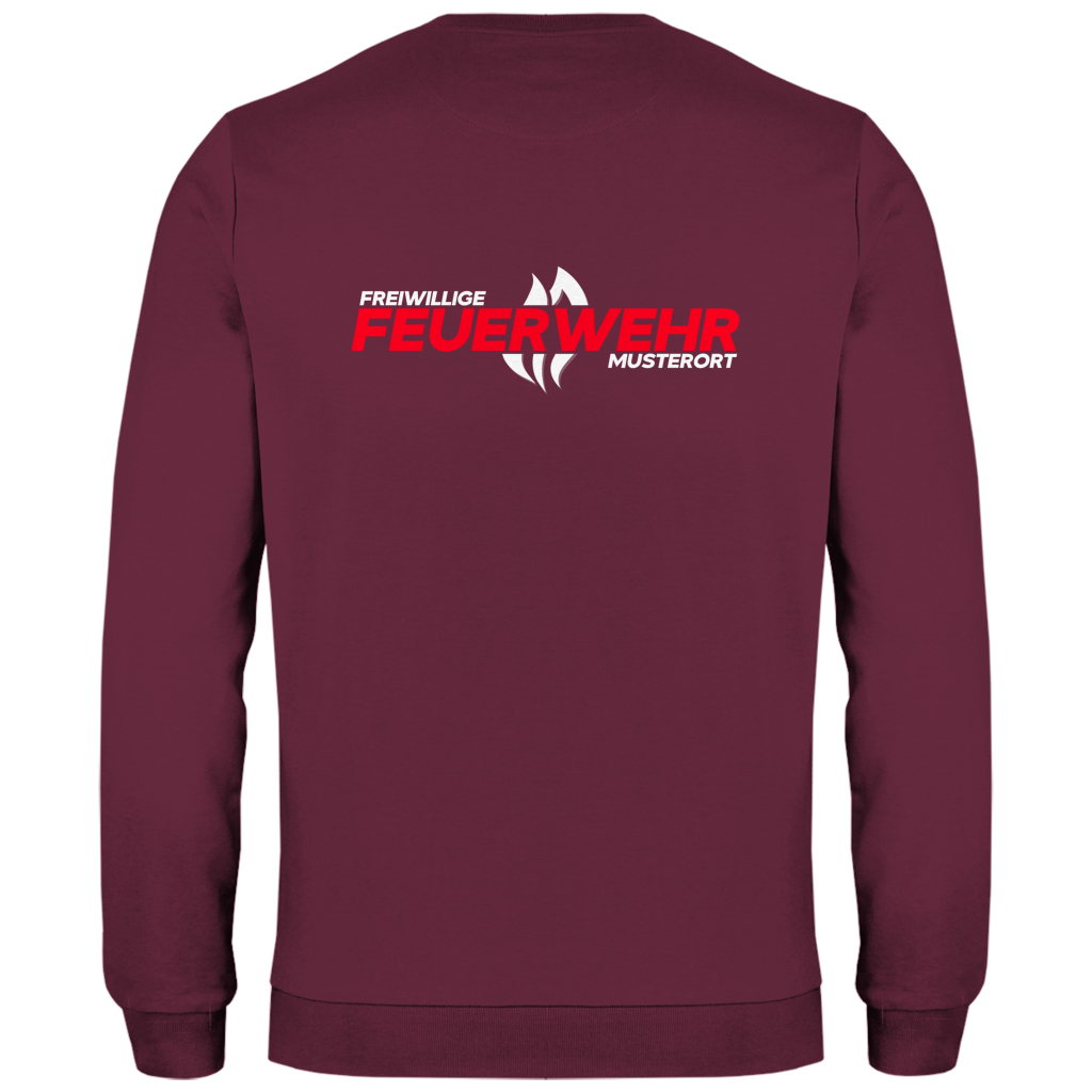 Herren Sweatshirt - Flamme Freiwillige Feuerwehr Rot [Personalisierbar]