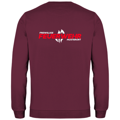 Herren Sweatshirt - Flamme Freiwillige Feuerwehr Rot [Personalisierbar]