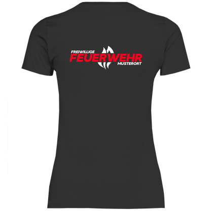 Damen T-Shirt - Flamme Freiwillige Feuerwehr Rot [Personalisierbar]