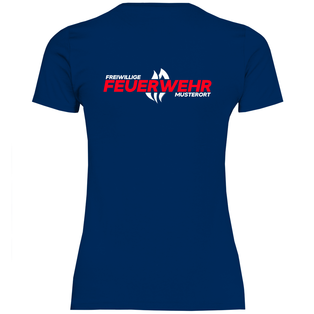 Damen T-Shirt - Flamme Freiwillige Feuerwehr Rot [Personalisierbar]
