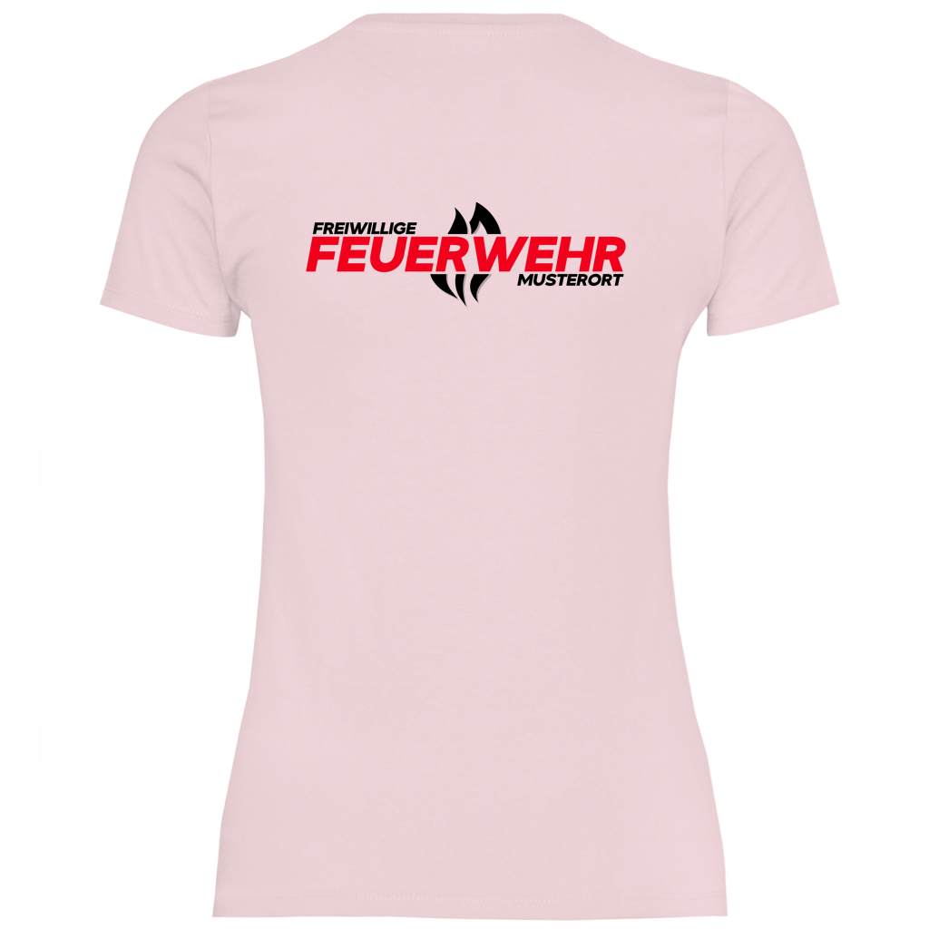 Damen T-Shirt - Flamme Freiwillige Feuerwehr Rot [Personalisierbar]