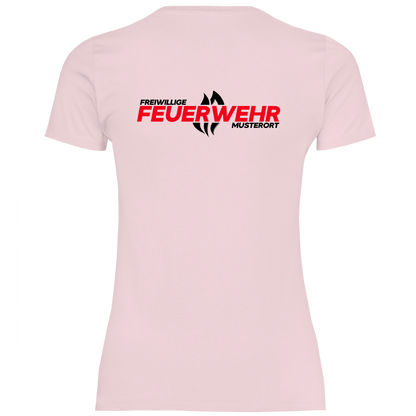 Damen T-Shirt - Flamme Freiwillige Feuerwehr Rot [Personalisierbar]