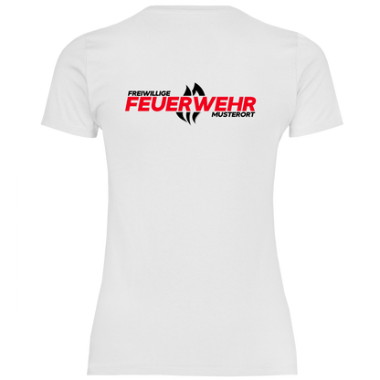 Damen T-Shirt - Flamme Freiwillige Feuerwehr Rot [Personalisierbar]