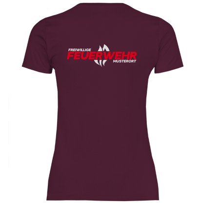 Damen T-Shirt - Flamme Freiwillige Feuerwehr Rot [Personalisierbar]