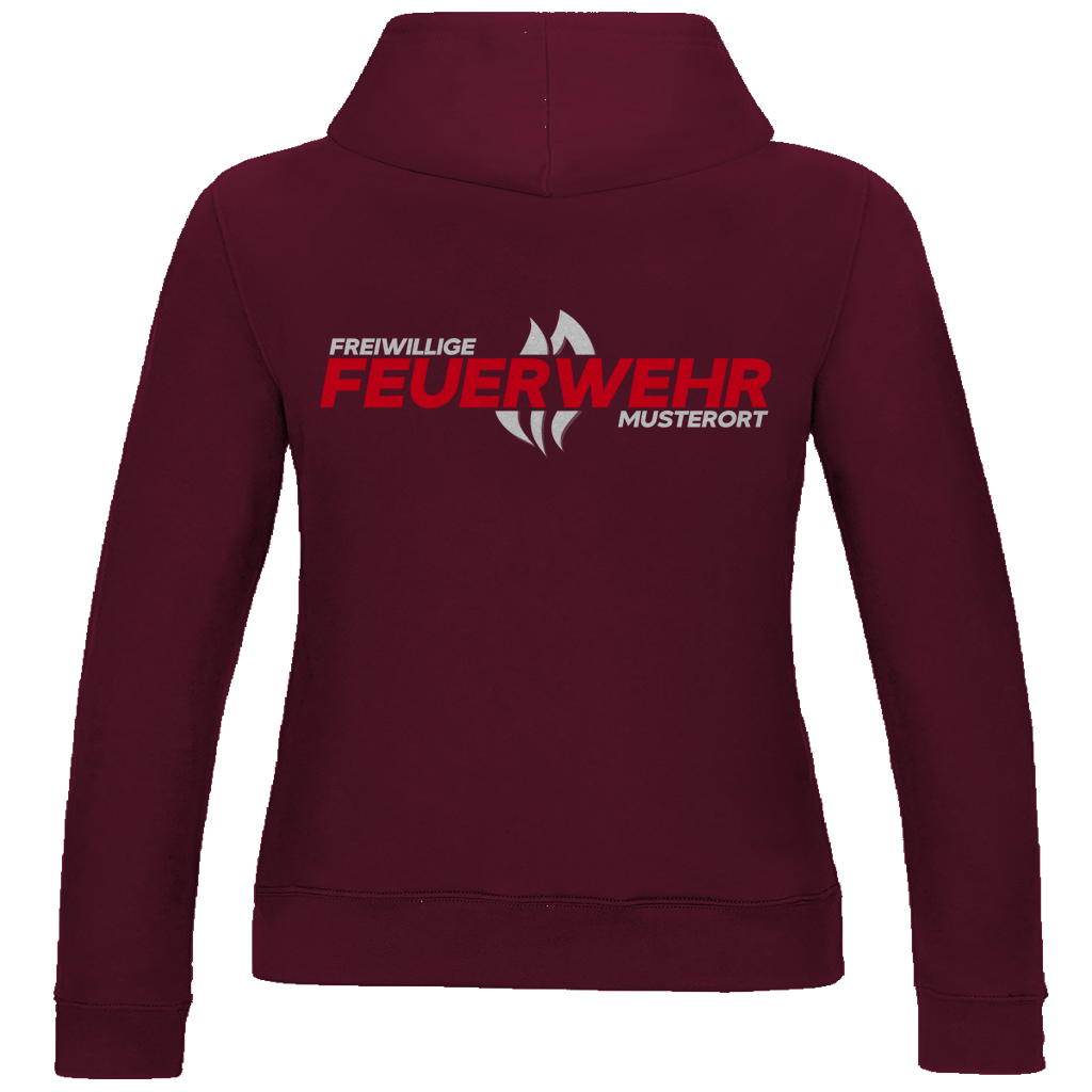 Damen Hoodie - Flamme Freiwillige Feuerwehr Rot [Personalisierbar]