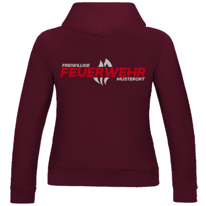 Damen Hoodie - Flamme Freiwillige Feuerwehr Rot [Personalisierbar]