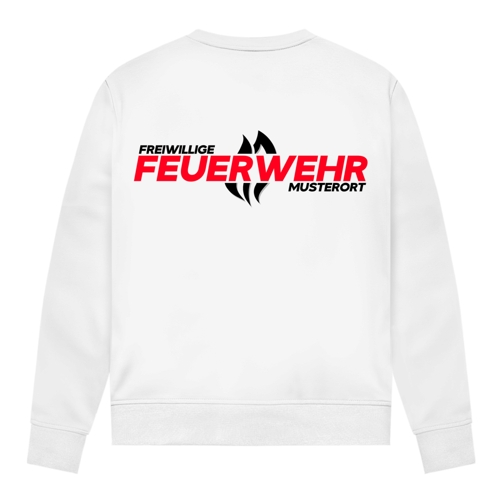 Damen Sweatshirt - Flamme Freiwillige Feuerwehr Rot [Personalisierbar]