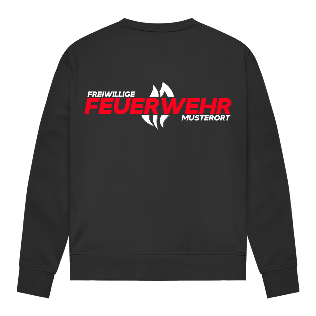 Damen Sweatshirt - Flamme Freiwillige Feuerwehr Rot [Personalisierbar]