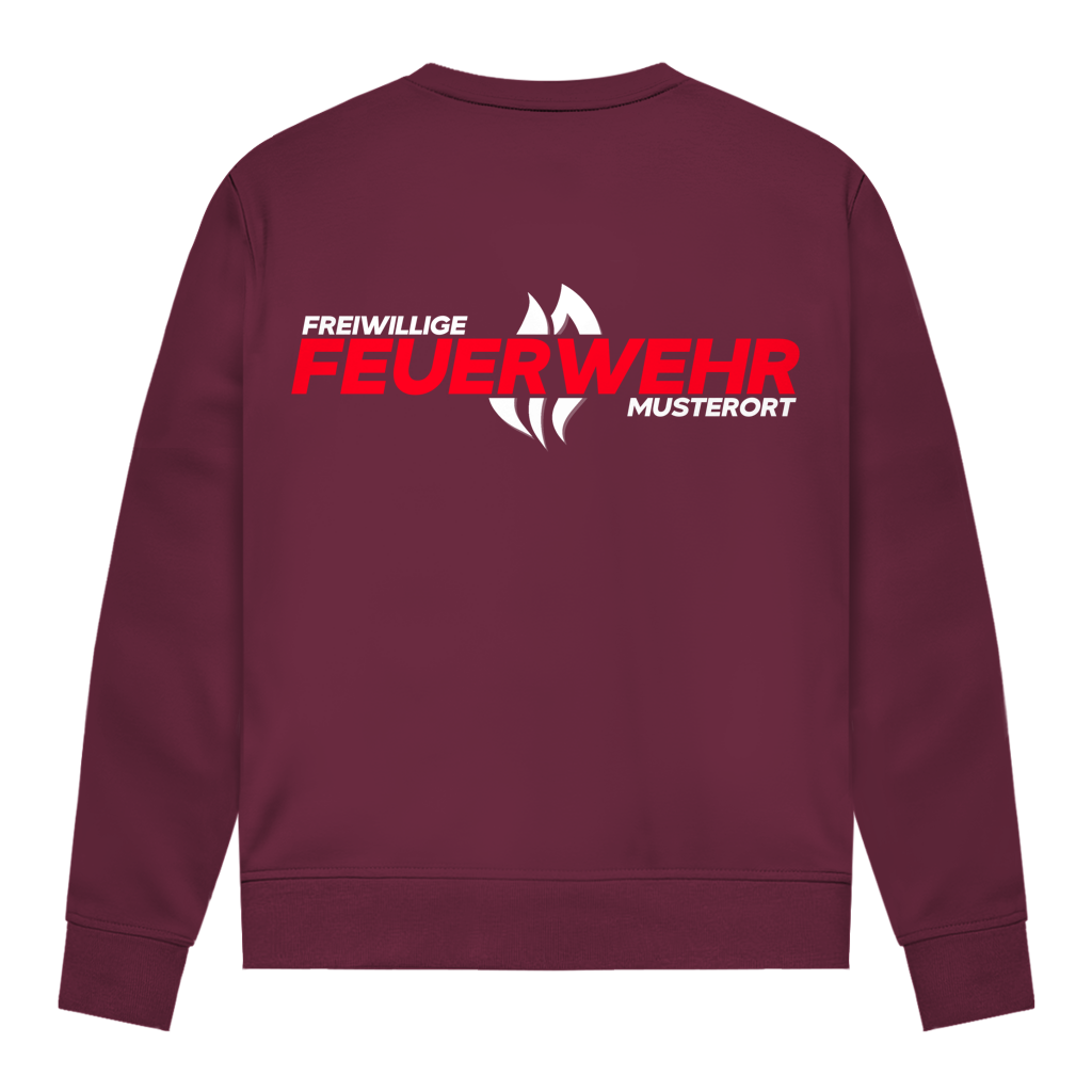 Damen Sweatshirt - Flamme Freiwillige Feuerwehr Rot [Personalisierbar]