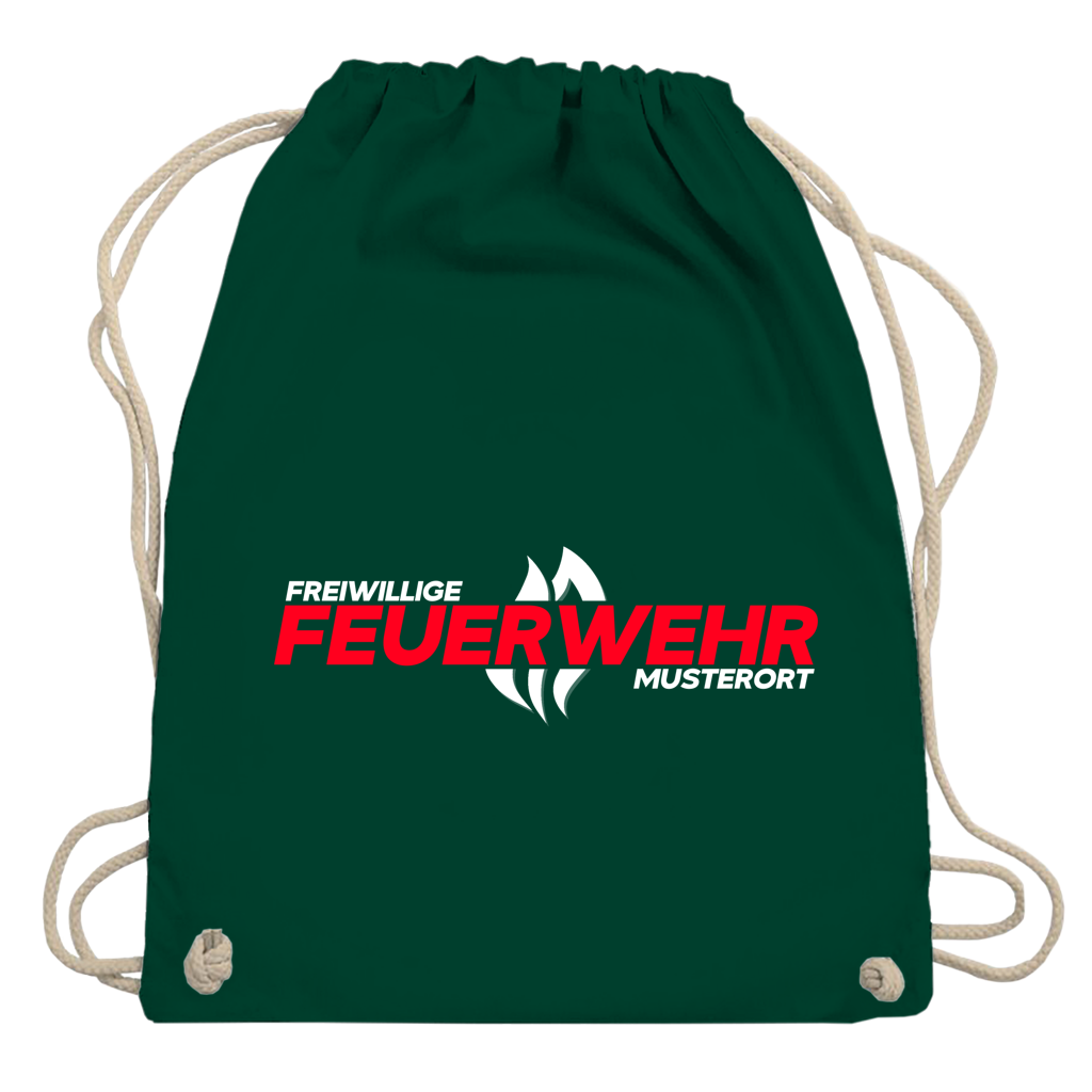 Turnbeutel - Flamme Freiwillige Feuerwehr Rot [Personalisierbar]