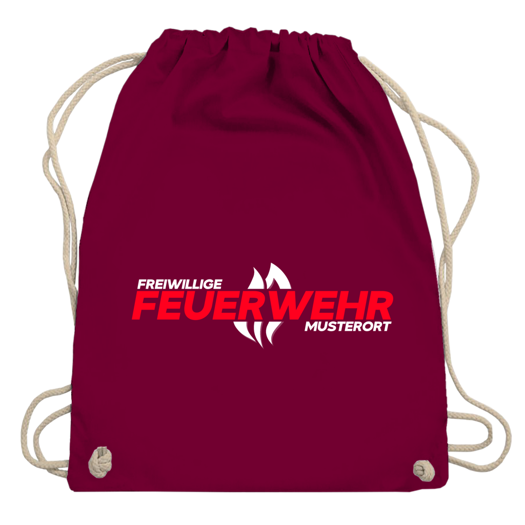 Turnbeutel - Flamme Freiwillige Feuerwehr Rot [Personalisierbar]