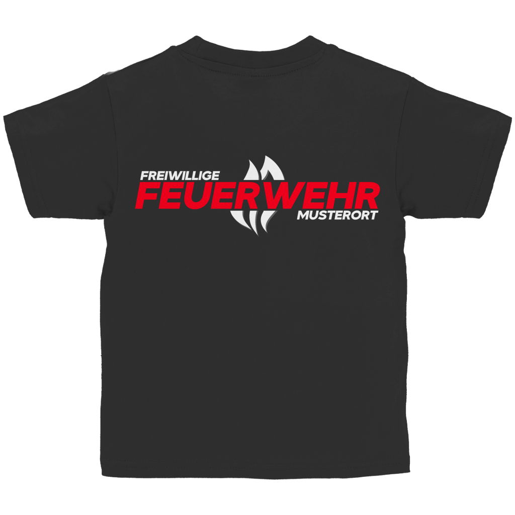 Kinder T-Shirt - Flamme Freiwillige Feuerwehr Rot [Personalisierbar]