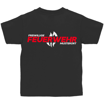 Kinder T-Shirt - Flamme Freiwillige Feuerwehr Rot [Personalisierbar]