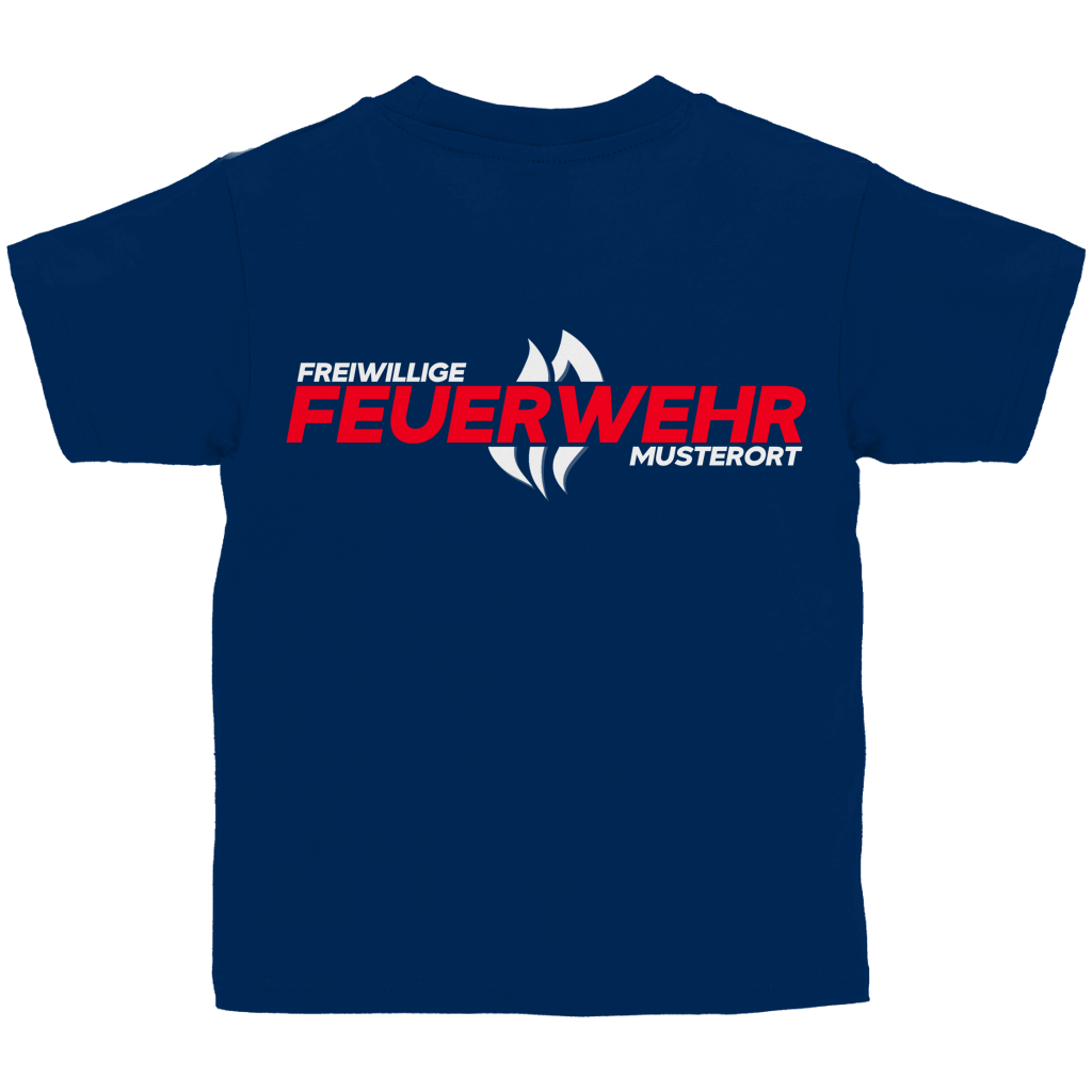 Kinder T-Shirt - Flamme Freiwillige Feuerwehr Rot [Personalisierbar]