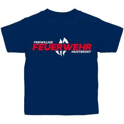 Kinder T-Shirt - Flamme Freiwillige Feuerwehr Rot [Personalisierbar]