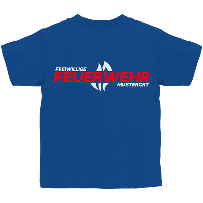 Kinder T-Shirt - Flamme Freiwillige Feuerwehr Rot [Personalisierbar]