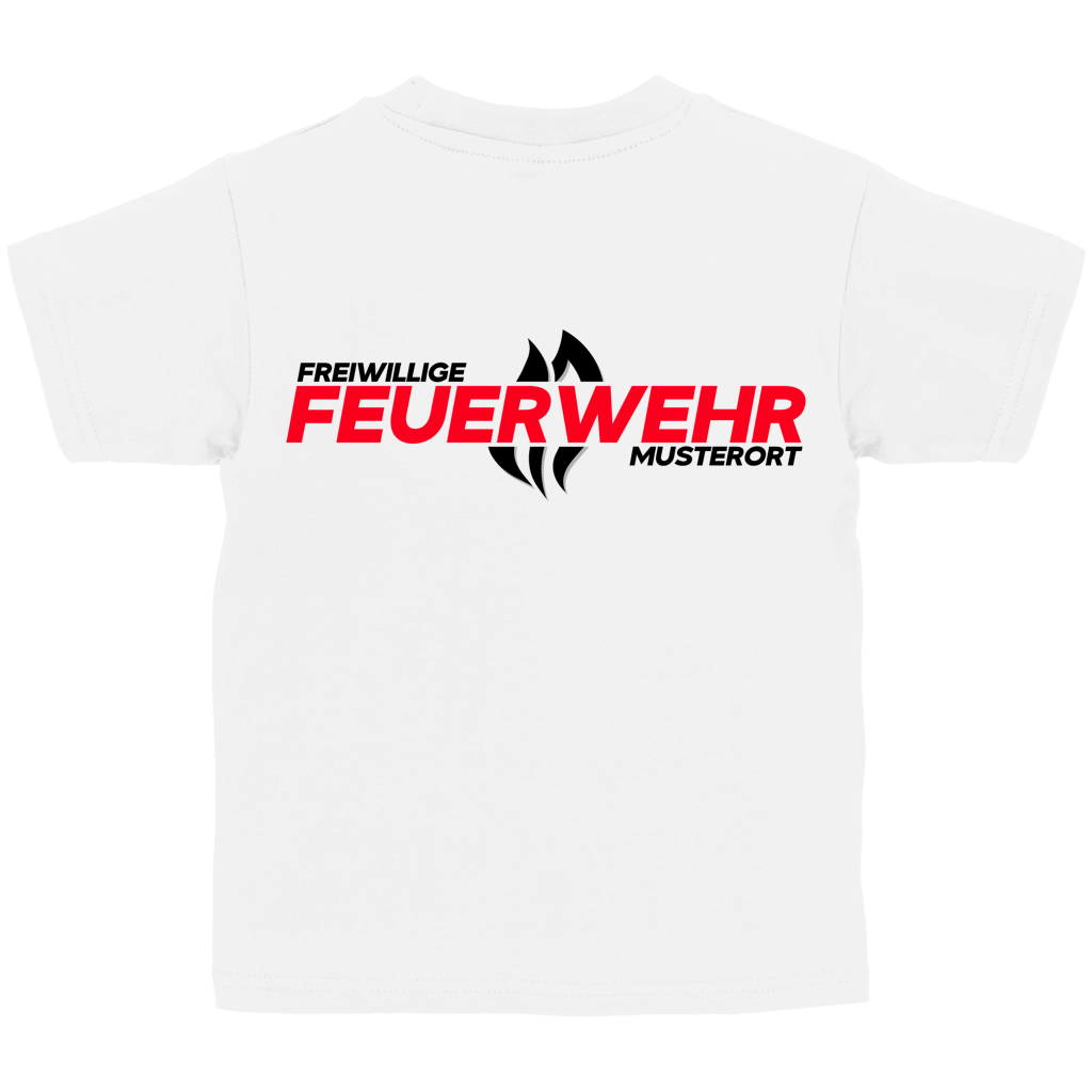 Kinder T-Shirt - Flamme Freiwillige Feuerwehr Rot [Personalisierbar]