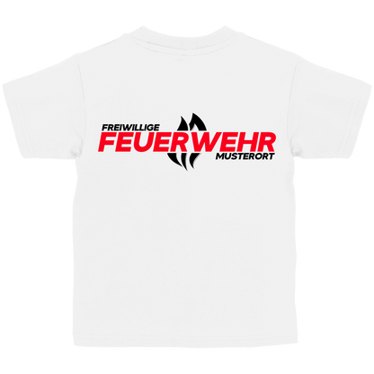 Kinder T-Shirt - Flamme Freiwillige Feuerwehr Rot [Personalisierbar]