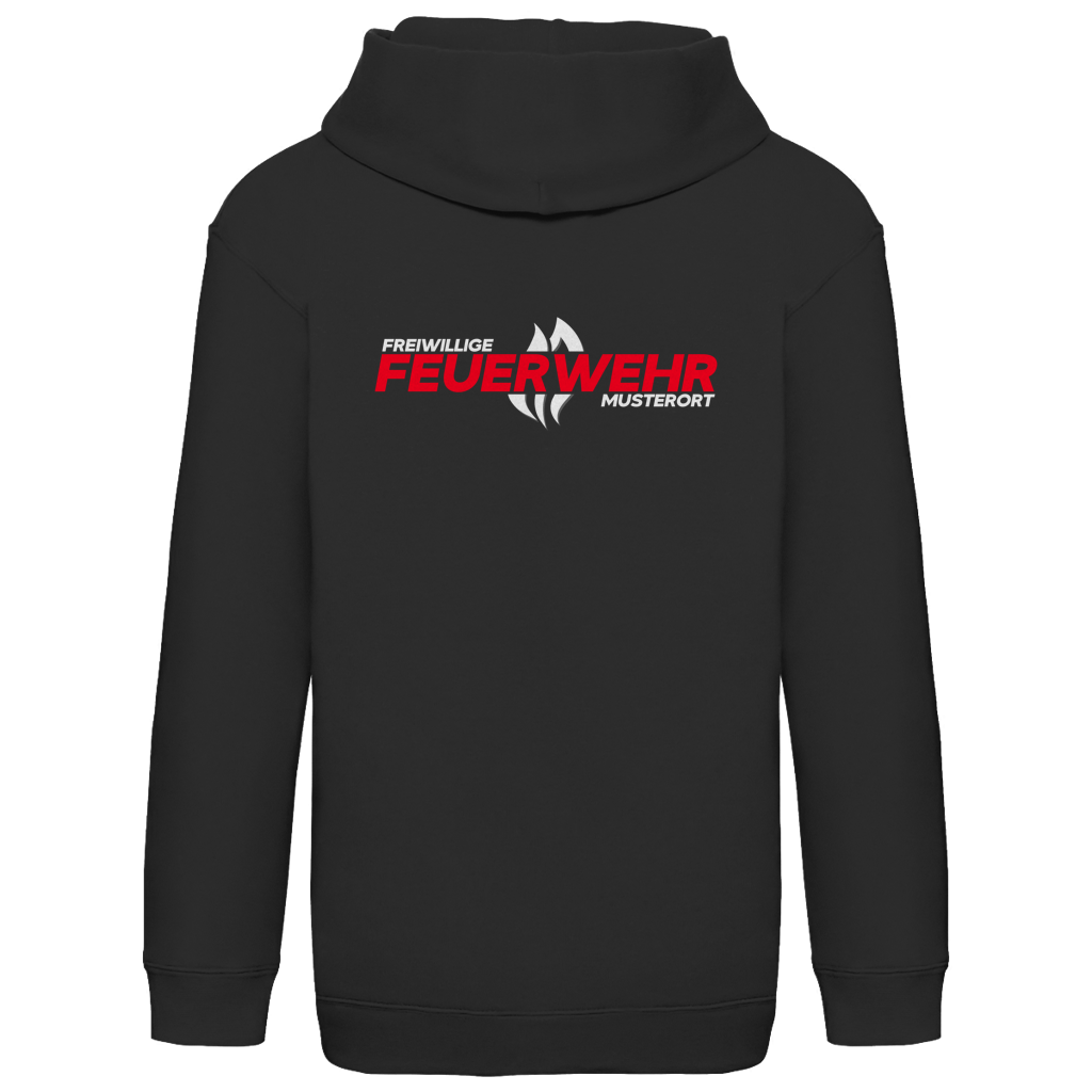 Kinder Hoodie - Flamme Freiwillige Feuerwehr Rot [Personalisierbar]