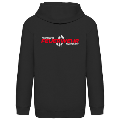 Kinder Hoodie - Flamme Freiwillige Feuerwehr Rot [Personalisierbar]