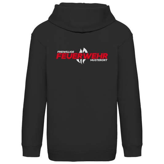 Kinder Hoodie - Flamme Freiwillige Feuerwehr Rot [Personalisierbar]