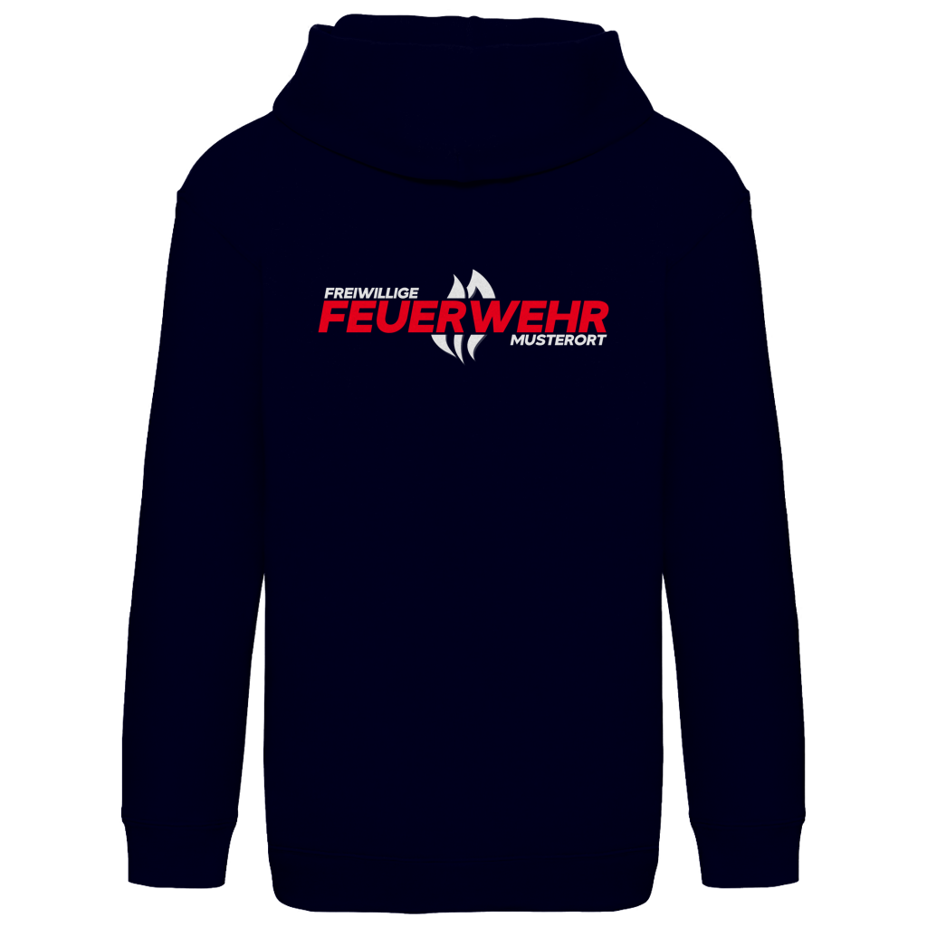 Kinder Hoodie - Flamme Freiwillige Feuerwehr Rot [Personalisierbar]