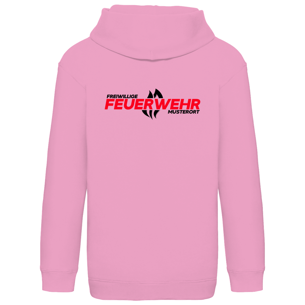 Kinder Hoodie - Flamme Freiwillige Feuerwehr Rot [Personalisierbar]