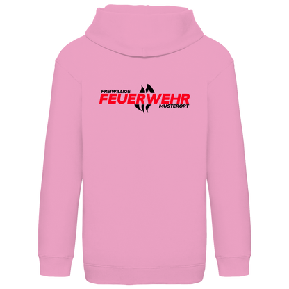 Kinder Hoodie - Flamme Freiwillige Feuerwehr Rot [Personalisierbar]