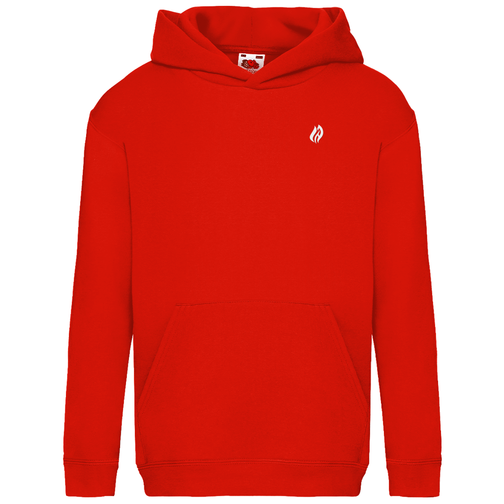 Kinder Hoodie - Flamme Freiwillige Feuerwehr Rot [Personalisierbar]