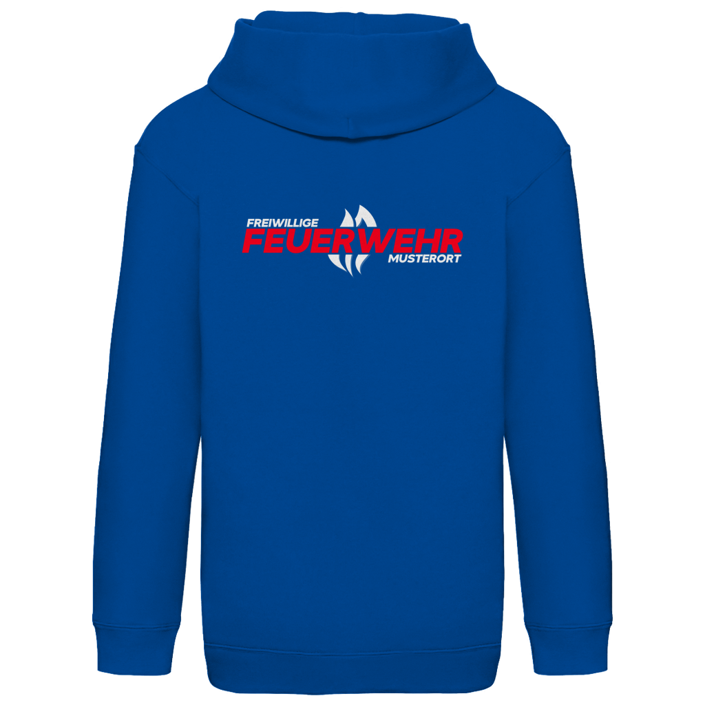 Kinder Hoodie - Flamme Freiwillige Feuerwehr Rot [Personalisierbar]