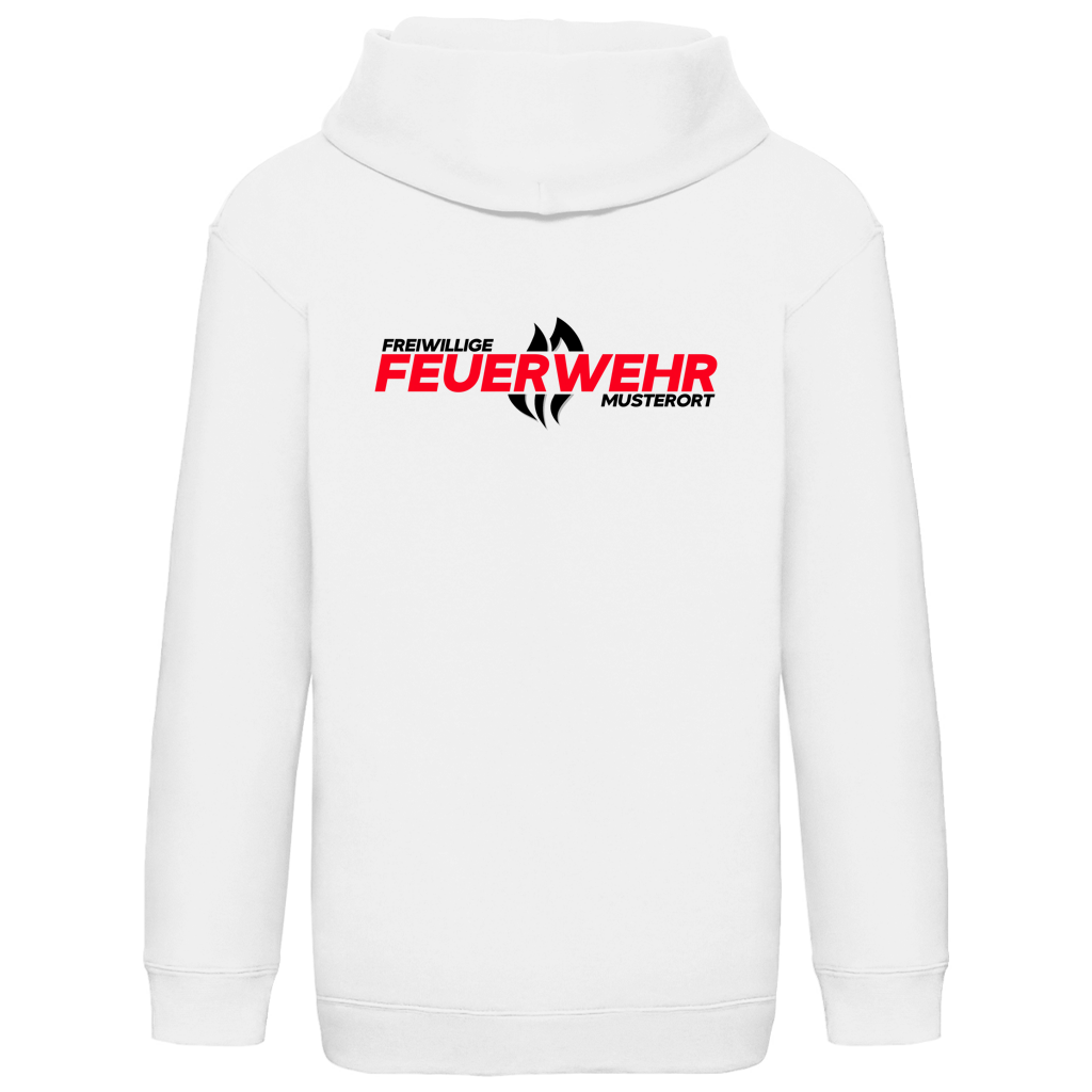 Kinder Hoodie - Flamme Freiwillige Feuerwehr Rot [Personalisierbar]